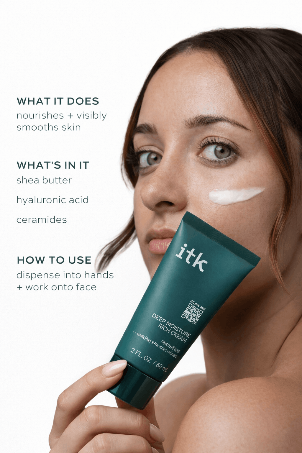 Anti-Aging Deep Moisture Face Cream with Hyaluronic Acid, Ceramides & Shea Butter