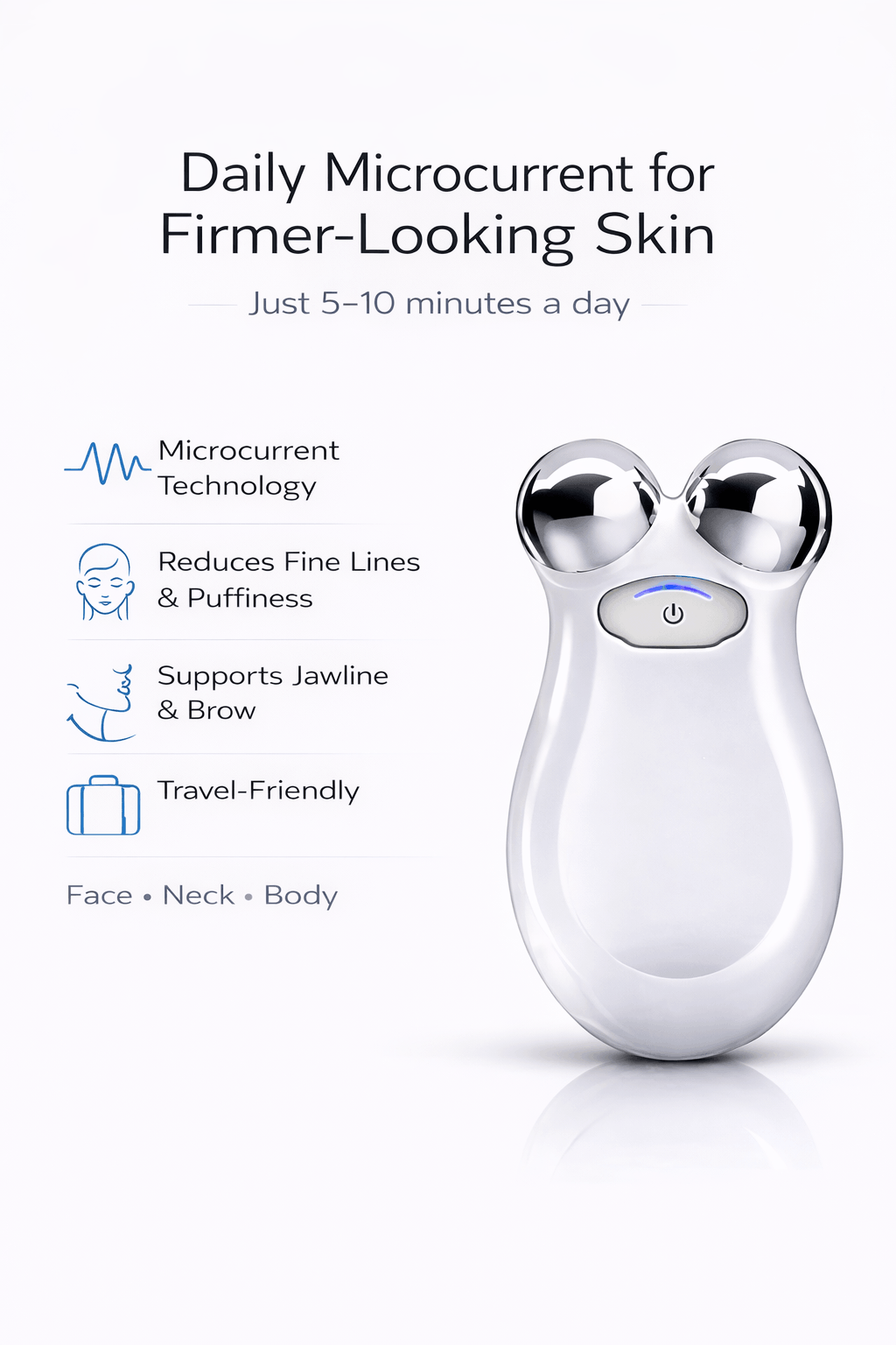 Facial Sculpting Device – Microcurrent Face Toning Tool for Firmer-Looking Skin