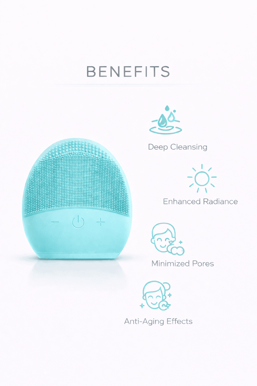 Electric Silicone Cleansing Instrument Wash Face and Shrink Pores Cleaner