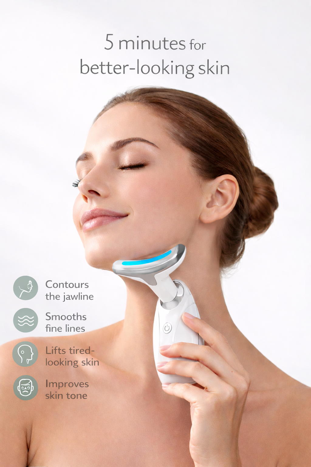 Neck & Face LED Microcurrent Lifting Device