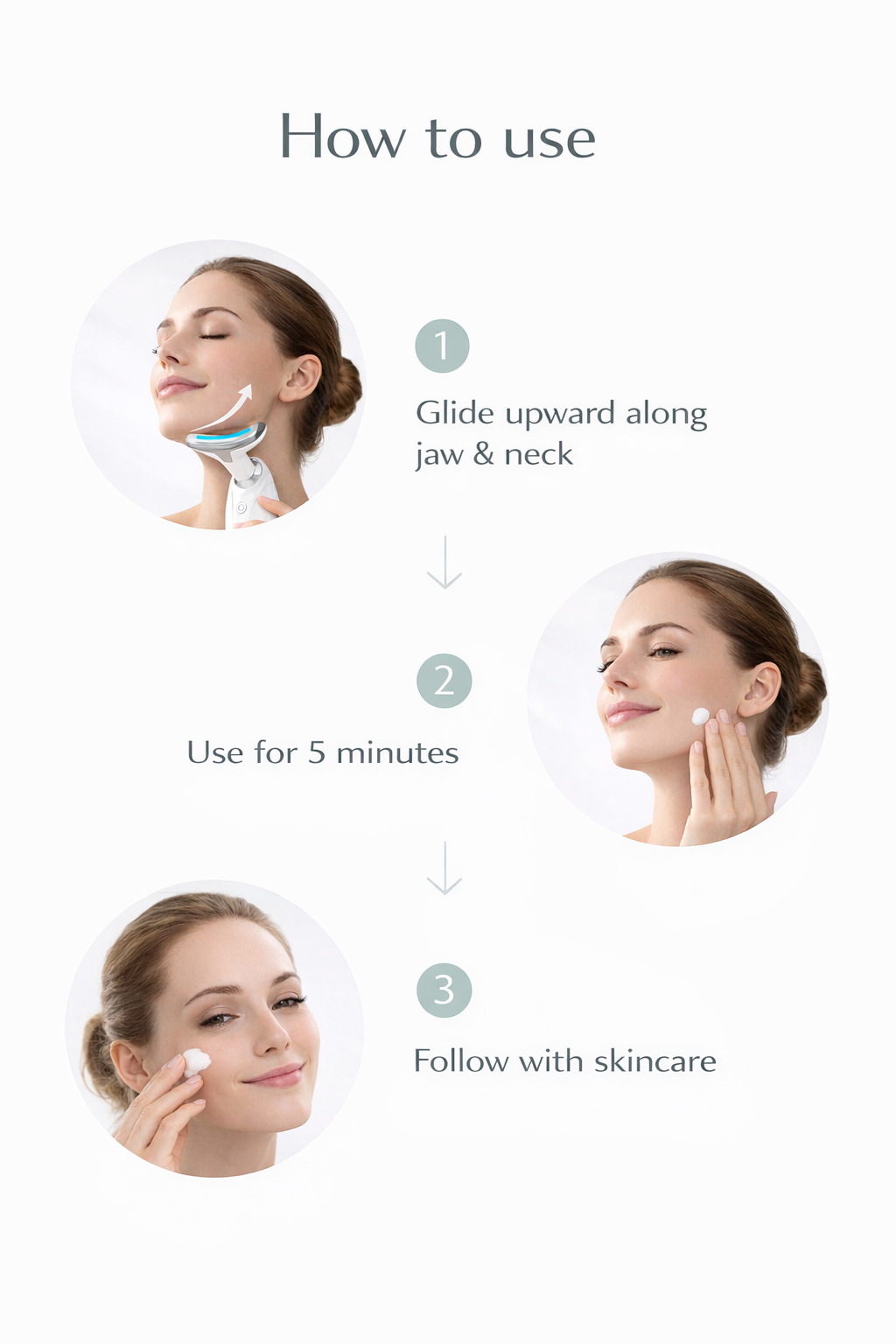 Neck & Face LED Microcurrent Lifting Device