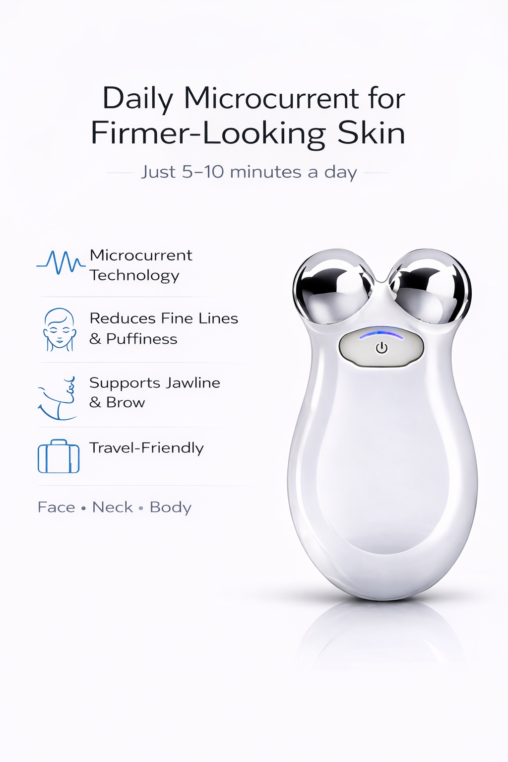 Microcurrent Facial Toning & Lifting Device