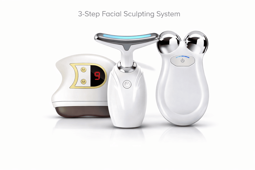 Sculpt & Glow Facial Set – At-Home Spa Bundle with LED, Gua Sha & Microcurrent