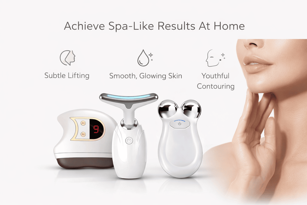 Sculpt & Glow Facial Set – At-Home Spa Bundle with LED, Gua Sha & Microcurrent