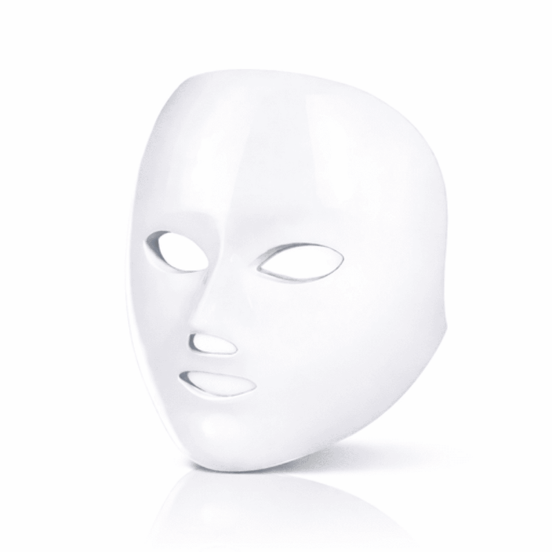 White face mask on a white background