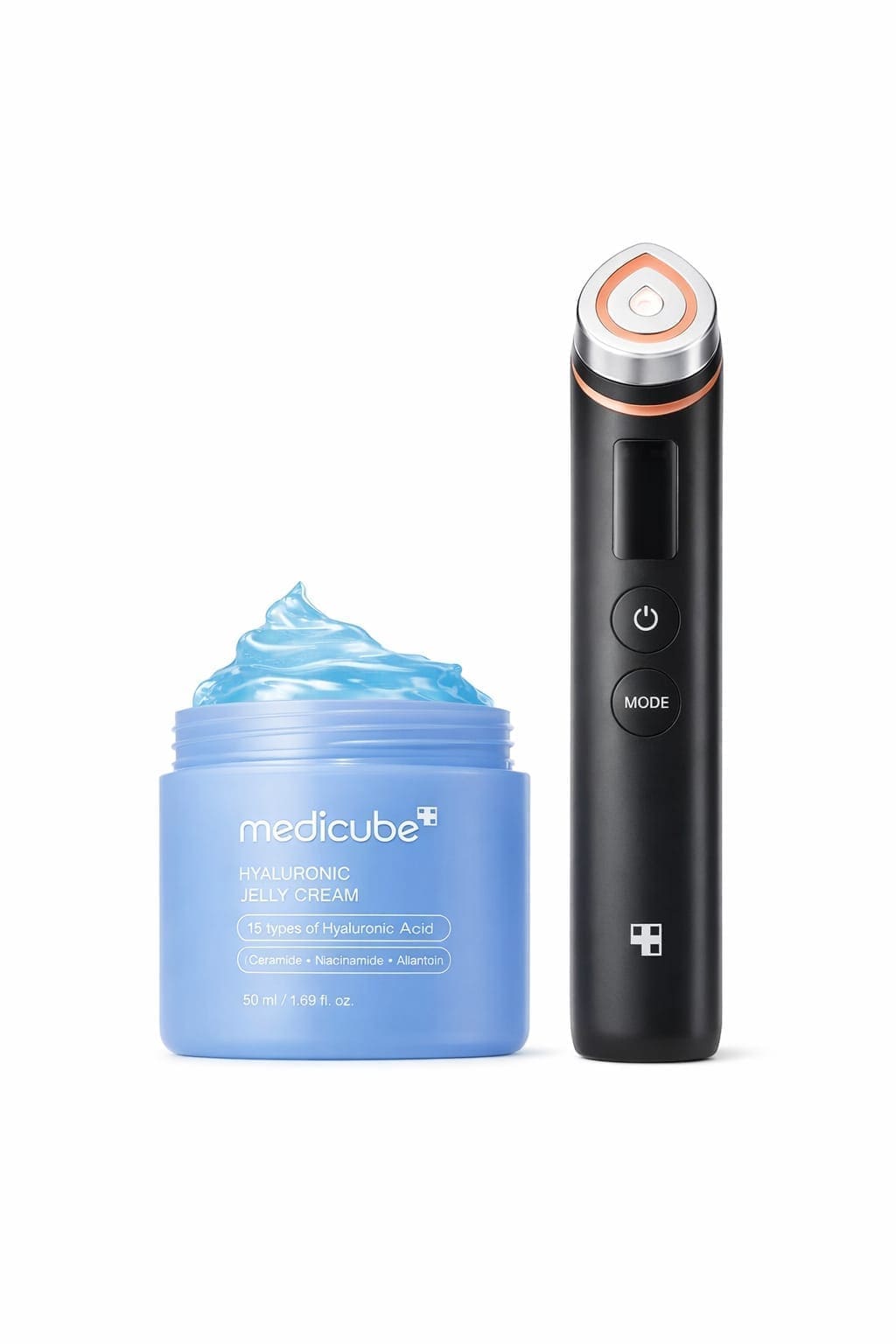 Hydration Boost Facial Device Set – Hyaluronic Acid Jelly Cream & Booster Pro for Radiant, Firmer-Looking Skin