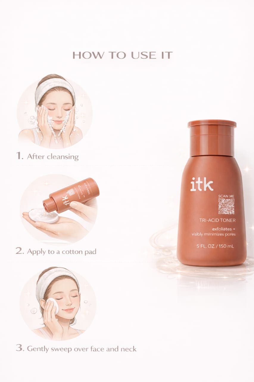 Niacinamide Tri-Acid Toner – Exfoliate, Reduce Pores & Fade Dark Spots