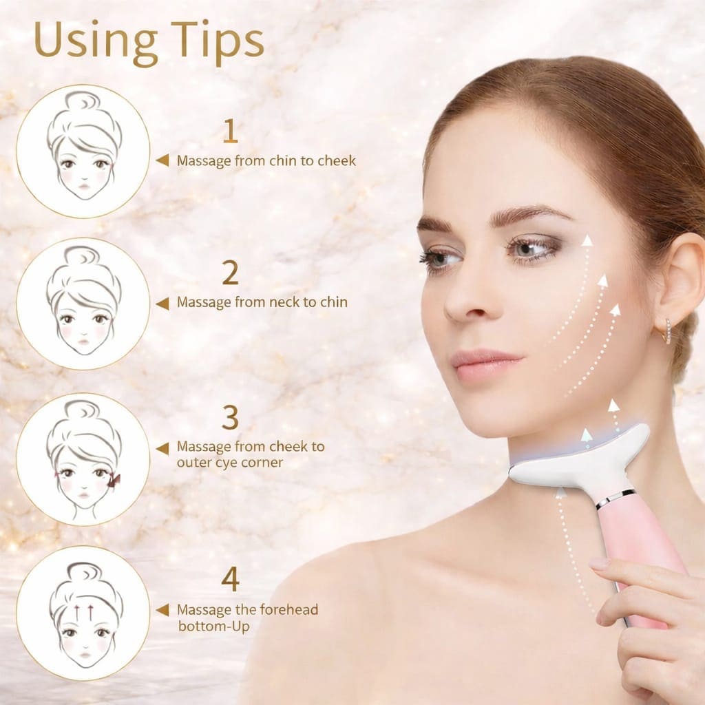 Neck & Face Sculpting Device – LED Facial Massager for Smoother-Looking Skin